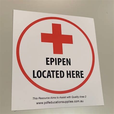 Sticker Anaphylaxis Safety Epipen Early Years Educator Stickers