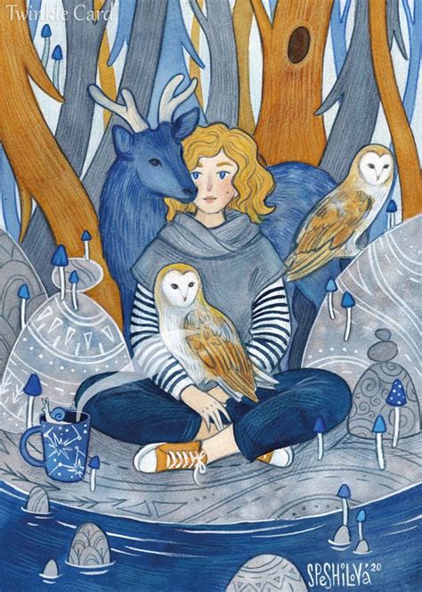 Весенний лес | Иллюстрации арт, Картины, Картины животных