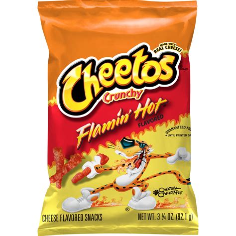 Cheetos Crunchy Flamin Hot Cheese Flavored Snack Chips Oz Bag Walmart