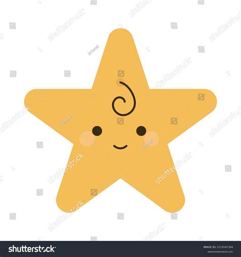 Cute Star Cartoon Icon Flat Stock Vector (Royalty Free) 2110547384 ...