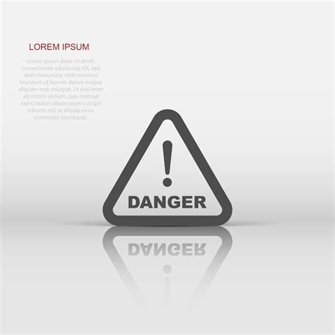 Premium Vector Vector Danger Icon In Flat Style Attention Caution