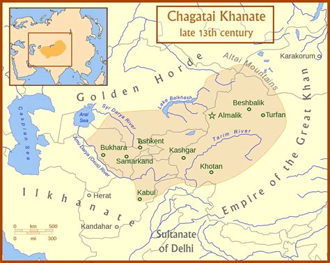 Chagatai Khanate Map - MapSof.net