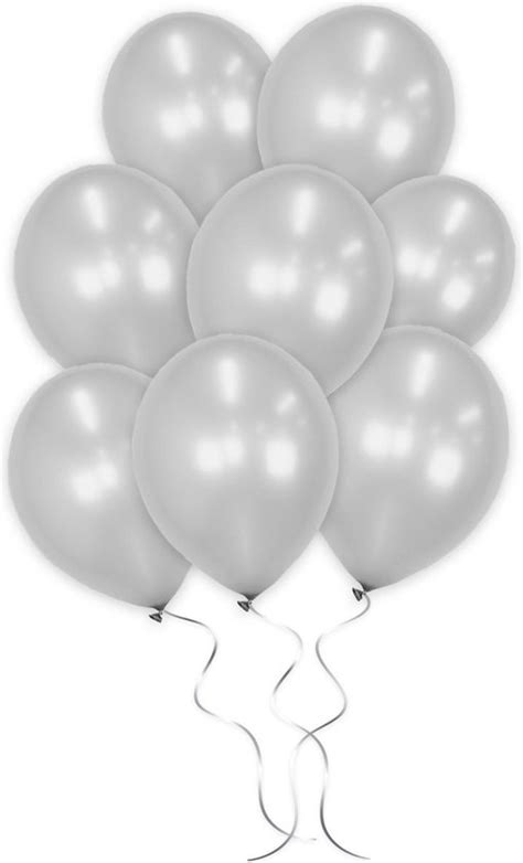 Luq Luxe Metallic Zilveren Helium Ballonnen Stuks Verjaardag