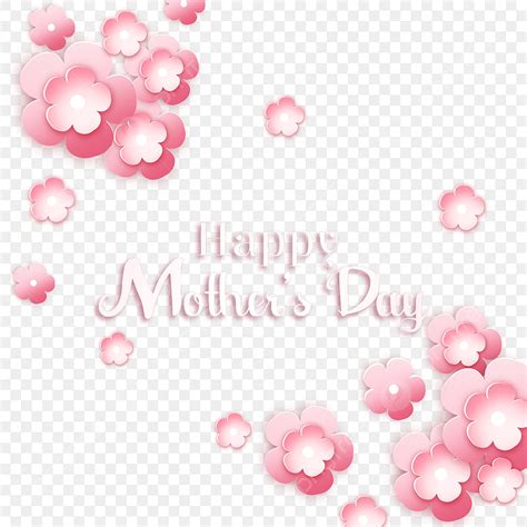 Mothers Day Floral White Transparent Pink Texture Mothers Day Floral