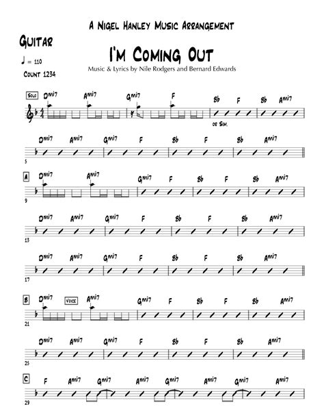 I M Coming Out Arr Nigel Hanley By Nile Rodgers Sheet Music For Jazz