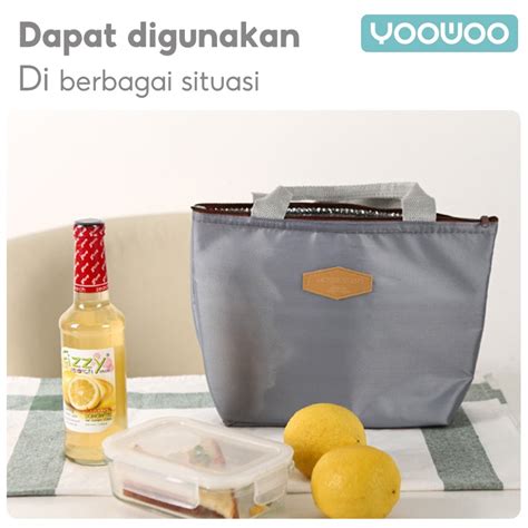 Jual Yoowoo Tas Bekal Cooler Bag Tas Piknik Tas Penyimpanan Kotak Makan