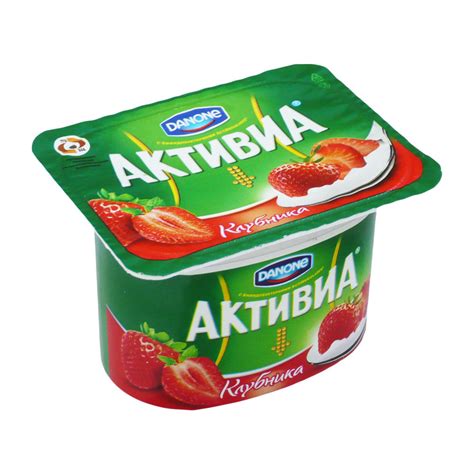 Йогурт DANONE Активиа Клубника, 150г купить с доставкой по Москве, цены ...