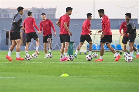 Piala Asia Latihan Timnas Indonesia Antara Foto