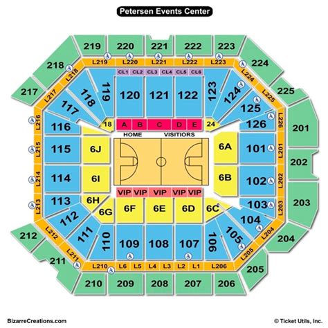 Peterson Events Center Seating Chart - Center Seating Chart