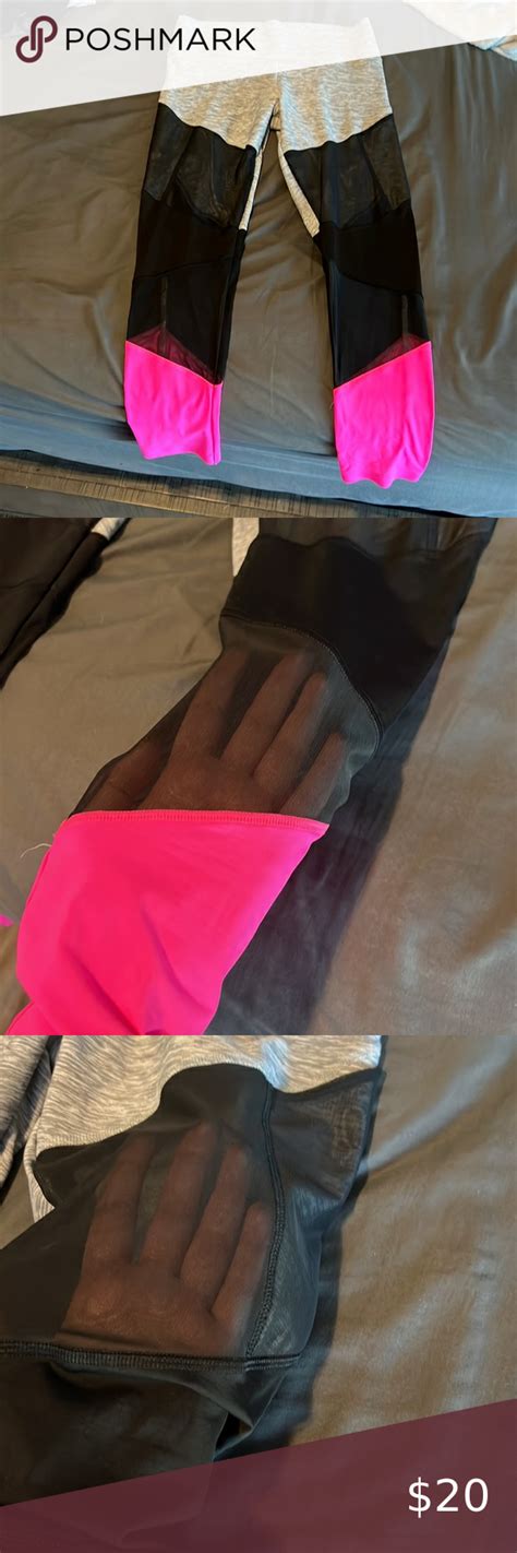 Grey And Hot Pink Yoga Pants Pink Yoga Pants Gym Shorts Womens Yoga Pants