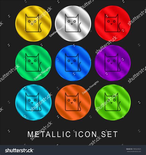 Pussy Cat Cartoon Outline Variant Stock Vector Royalty Free Shutterstock