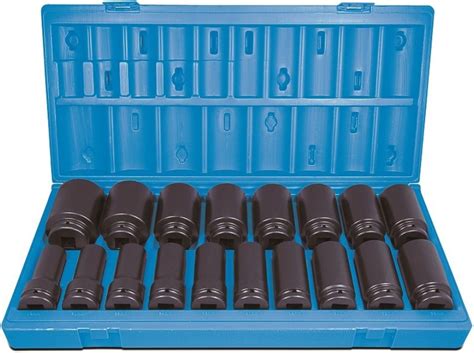 605421801 Action Socket Impact Set 34 Square Drive Metric Deep 18 Piece The Boss