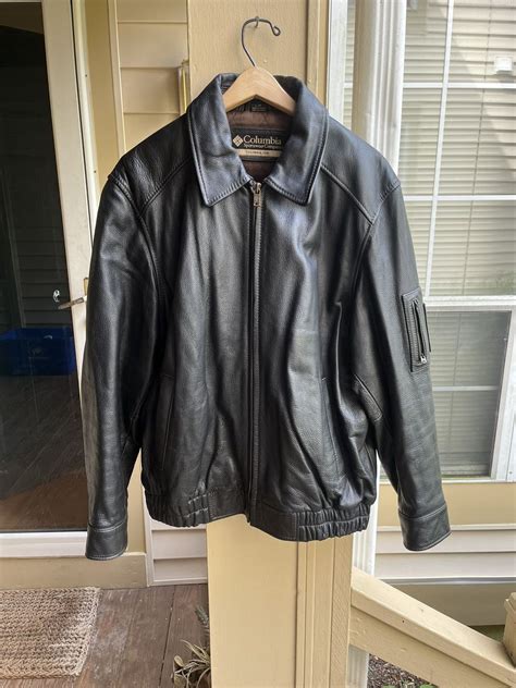 Avant Garde × Columbia × Leather Jacket Vintage Columbia Minimalist