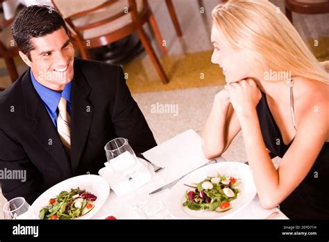 Man Woman Long Dining Table Formal Hi Res Stock Photography And Images