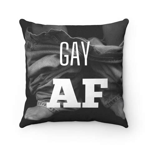 Gay AF Throw Pillow LGBT Pillow Gay Pillow Gay Décor Queer Etsy