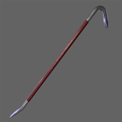 PBR Crowbar V1Red 3D TurboSquid 2040220