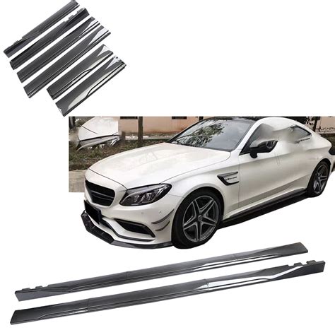 Carbon Fiber Side Skirt Rocker Panel Fit For Mercedes Benz