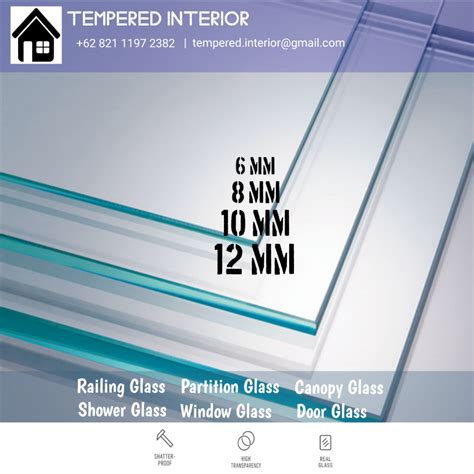 Jual Kaca Tempered Tempered Glass 6mm 8mm 10mm 12mm Shopee Indonesia