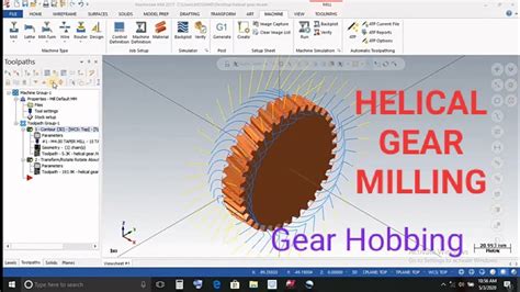 Mastercam Helical Gear Milling Tutorial Helical Gear Milling Youtube