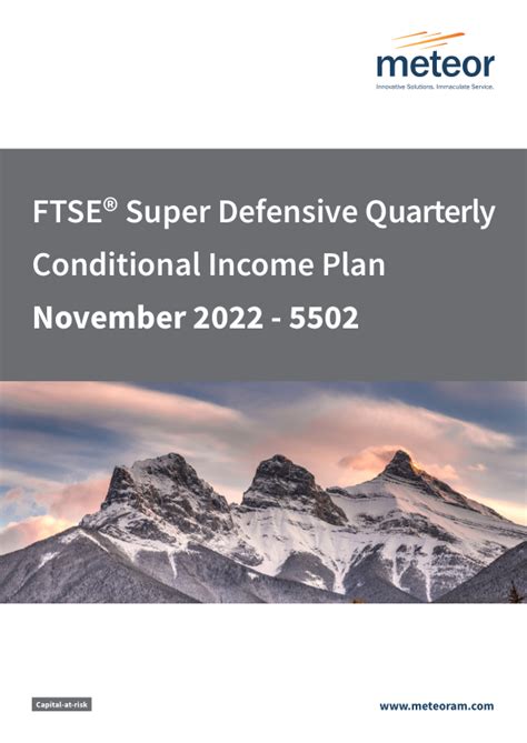 Meteor Asset Management Limited Ftse Super Defensive Quarterly