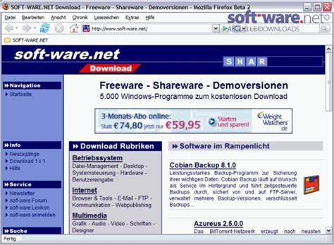 Mozilla Firefox 2.0.0.20 - Download (Windows / Deutsch) bei SOFT-WARE.NET