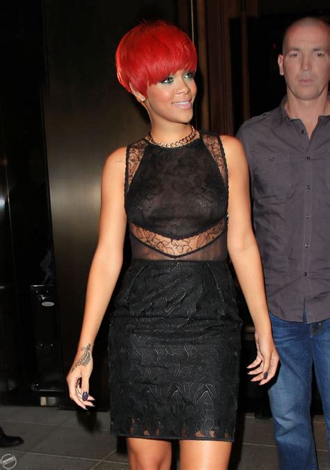 Rihanna Showing Off Her Boobs In Black See Through Dress Porn Pictures Xxx Photos Sex Images