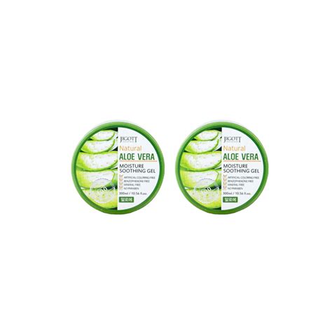 Jigott - Natural Aloe Vera Moisture Soothing Gel - 300ml (2ea) Set ...