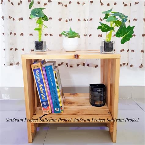 Jual Wooden Shelf 2 Rak Kayu Rak Serbaguna Rak Samping Rak Kotak