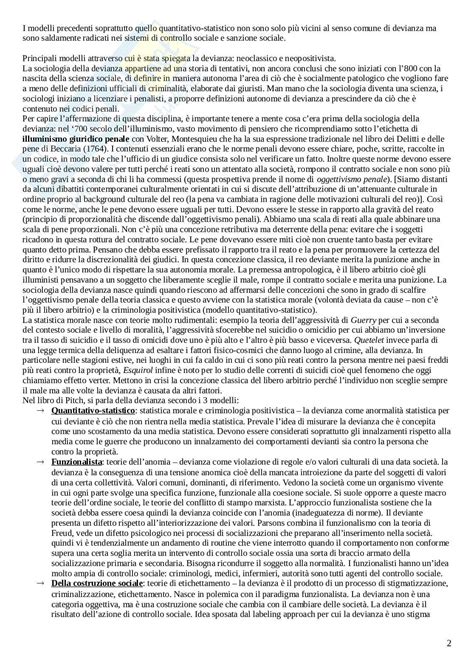 Appunti Sociologia Giuridica E Della Devianza