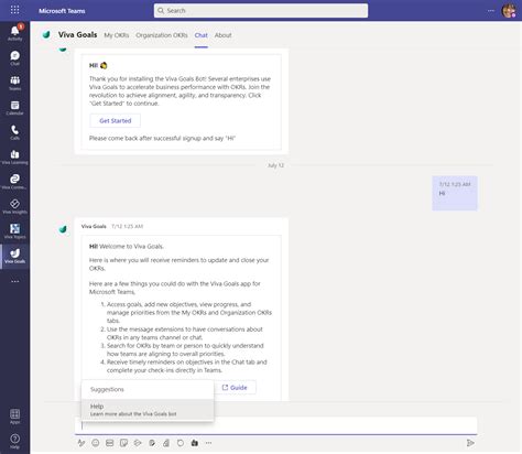 Viva Goals Dans Teams Support Microsoft