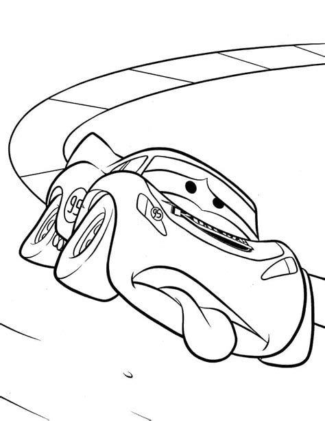 Coloriage Disney Cars Flash McQueen télécharger et imprimer gratuit