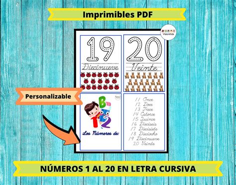 Numeros Del 1 Al 20 En Espanol