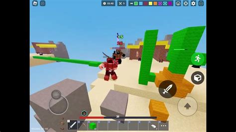 Insane Combo On Mobile Roblox Bedwars Youtube