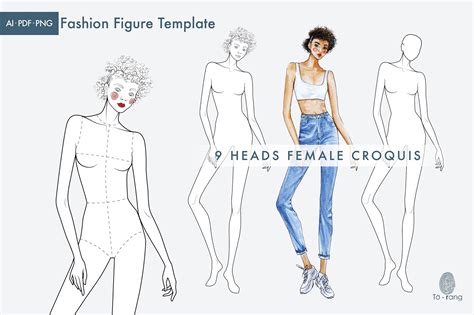 Fashion Illustration Croquis Templates Printable Pdf Ai Croquis Illustration Illustration