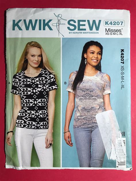 Uncut Kwik Sew 4207 Scoop Neckline Tops Shirts Misses Xs S M L Xl Sewing Pattern Ebay