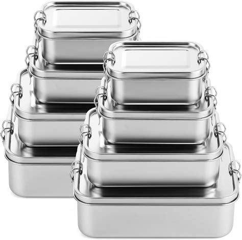 Umigy Pcs Stainless Steel Bento Box Metal Lunch Box Food Storage