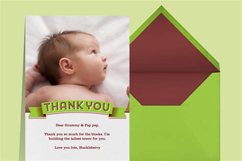 Template For Baby Shower Thank You Cards - Sarseh.com