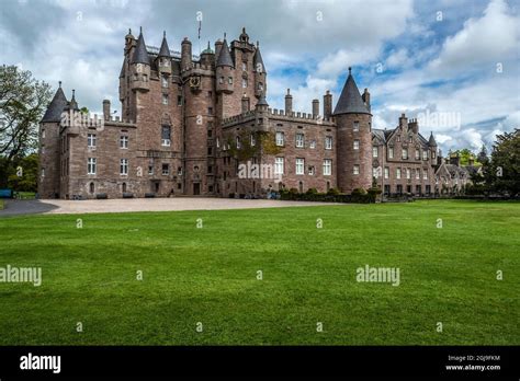 Scotland, Angus. 14th century Glamis Castle Stock Photo - Alamy