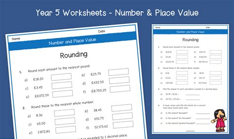 Year 5 Rounding Worksheets Ks2 Number And Place Value Primary Worksheets Library