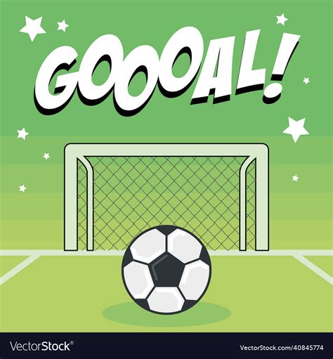 Soccer Goal Poster Royalty Free Vector Image Vectorstock