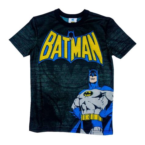 Playera Dc Batman Talla Manga Corta Sublimada Negro Walmart