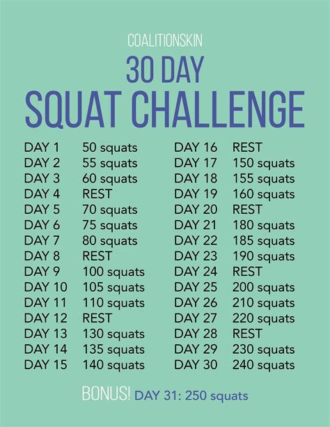 Squat Challenge 30 Day Squat Challenge Squats Nbkomputer