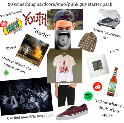 20 Something Hardcoreemopunk Guy Starter Pack Starterpacks