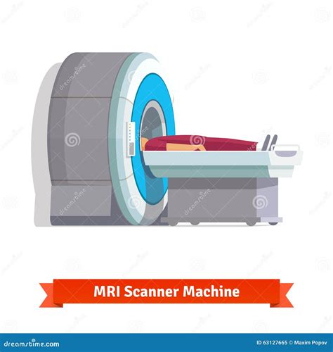 MRI Magnetic Resonance Imaging Scanning Patient Stock Vector Image