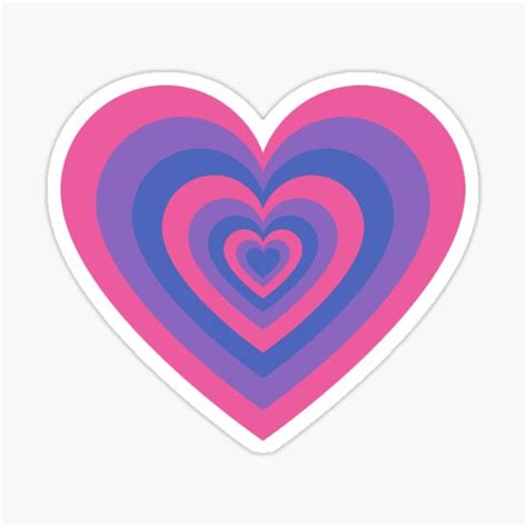 Bisexual Pride Heart Sticker For Sale By Therighttee1 Redbubble