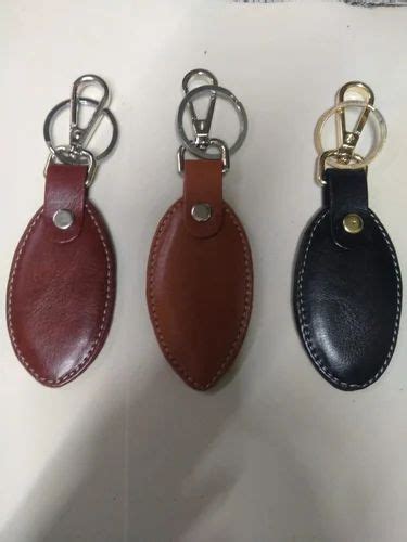 Stainless Steel Multicolor Handmade Leather Keychains For Promotional