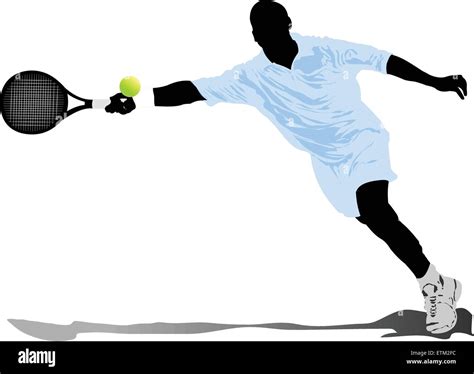 Tennis Player Vector Illustration Stock Vector Image And Art Alamy