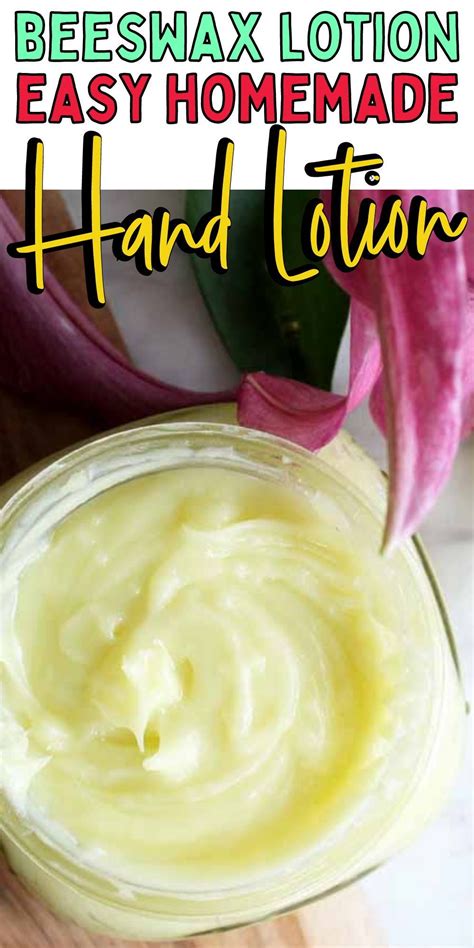 Beeswax Lotion Easy Homemade Hand Lotion Artofit