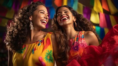Premium Photo Vibrant Latina Colorful Women S Day