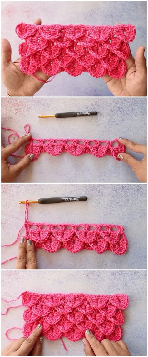 Learn To Crochet The Crocodile Stitch